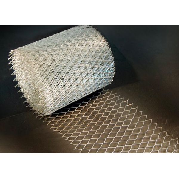50 X 18mm Expanded Metal Sheet Mesh 0.5m Width 20m Length For Reinforcement