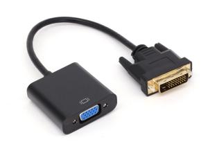 DVI Male To VGA Female Conversion Cable , 24+1 DVI To VGA Cable Video Output Connect Data Wire