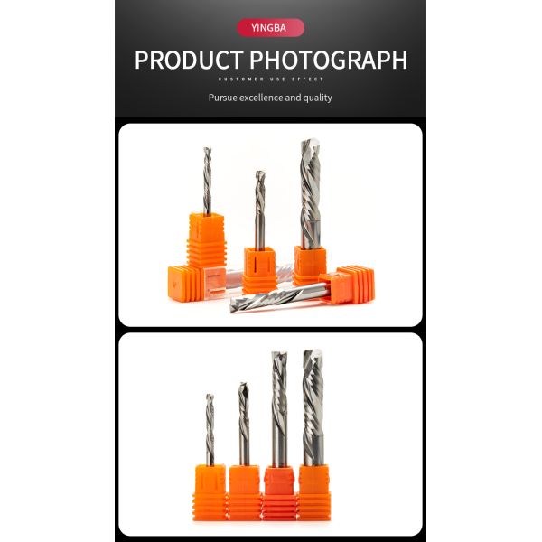 Carbide Cnc 1/8 1/4 3/8 Compression Spiral Router Bit for Wood 8mm Cut Compression Bit Cnc Cutter up Down Compression End Mill
