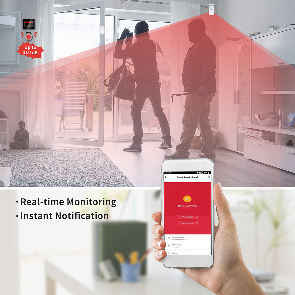 Glomarket Tuya 4g/Wifi Smart Home Security Alarm DIY System Wireless App Control Anti Theft Security Alarm System