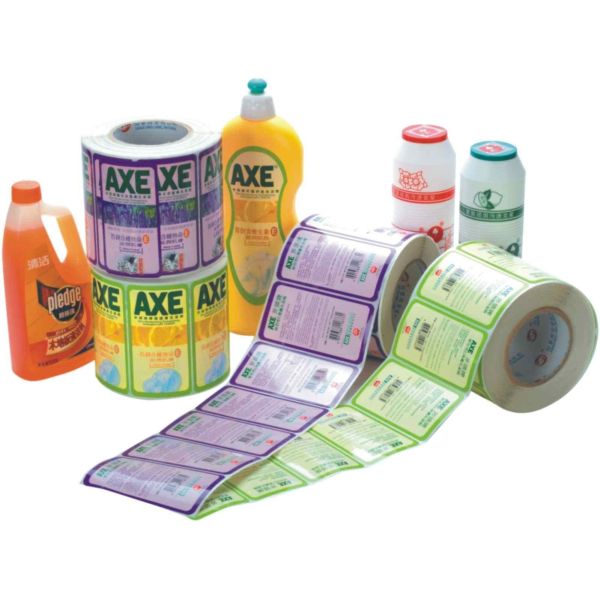 Glossy Finish Adhesive Labels Full-Color Printing Custom Shapes Sizes