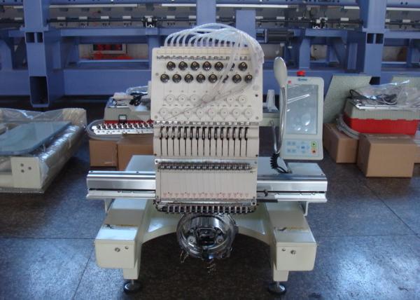 Quality Jackets Towels Bags Single Head Embroidery Machine , Industrial Embroidery Sewing Machine With 15 Needles for sale