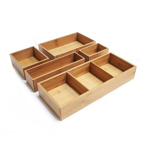 China Bamboo wood kitchen cutlery holder drawer organizer wholesale
