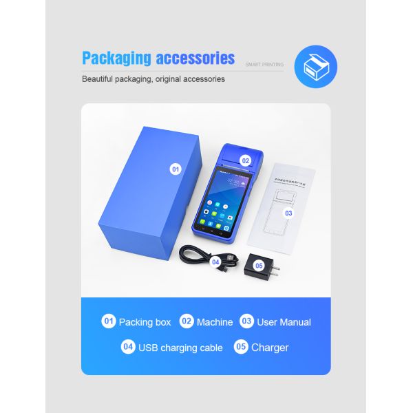 WIFI BT 4.0 58mm Thermal Receipt Printer Code Scanner Handheld Mobile Android Pos Terminal Machine Point of Sale Systems