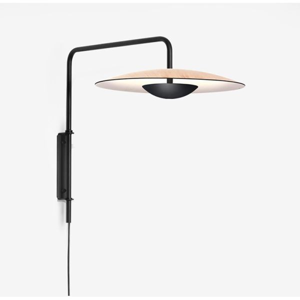 Nordic modern simple corridor art wall lamp hotel room study bedroom black wall sconce(WH-OR-96)