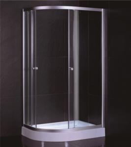 China D Sector Shape Glass Shower Cabin Framed Corner Shower Cubicle Space Saving wholesale