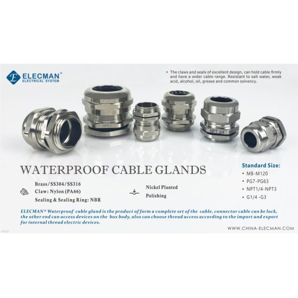 SS304/SS316 Stainless Steel Waterproof Cable Gland Threaded Type