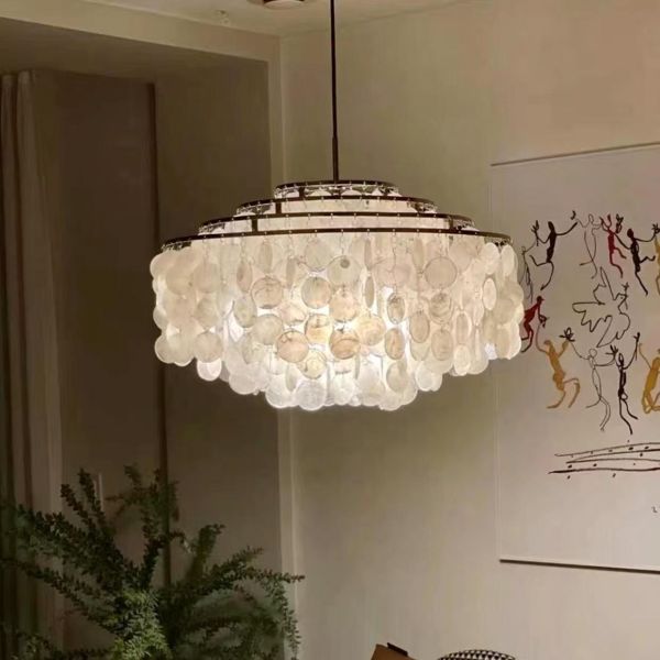 Metal Acrylic Pine Cone Pendant Light Dining Room Decorative Chandelier