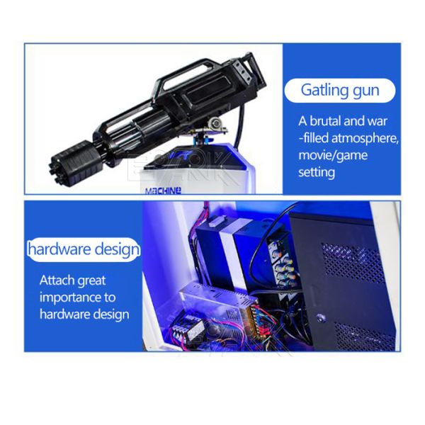 9D Gatling Gun VR Shooting Simulator Virtual Reality Grass Game
