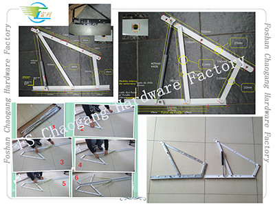 Hydraulic Metal Bed Frame Accessories , Gas Lifting Mechansim for Bed Framework