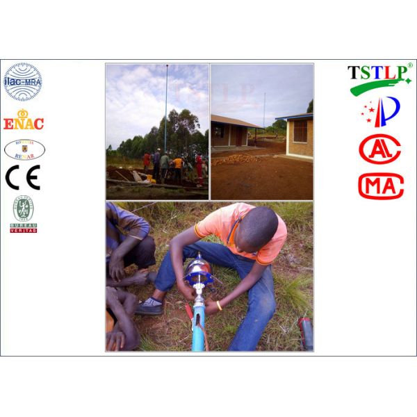 Durable Ese Air Terminal 120m Max Radius Protection Stainless Steel Metal Housing