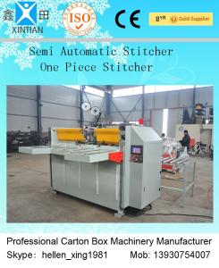 China Heavy Duty Semi-Auto Carton Stapler , Single / Double Corrugated Box Stitching Machine on sale