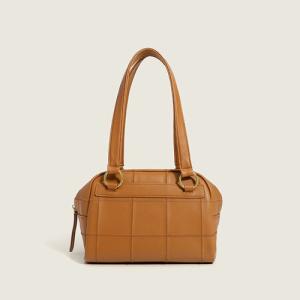 China 28cm 16cm PU Shoulder Bag Embroidery Thread Checkered Shoulder Bag on sale
