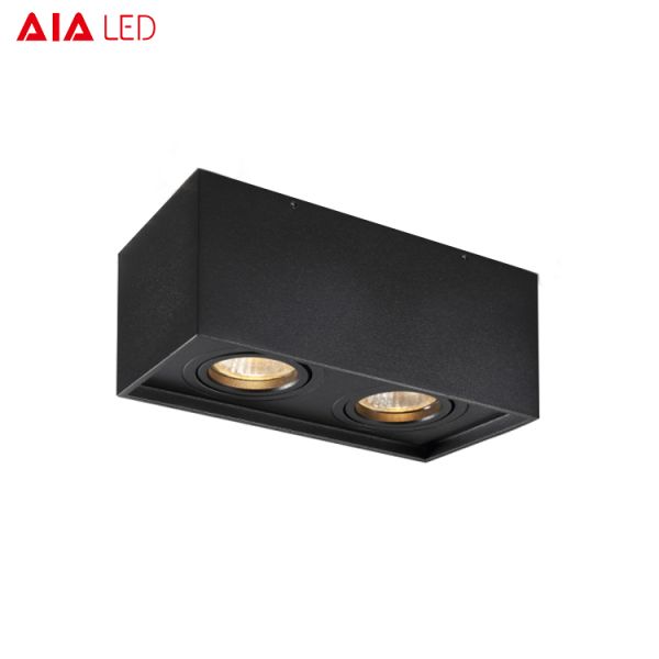 GU10x2 holder indoor surface mounted double spotlight&interior GU10 spot lamps for hotel