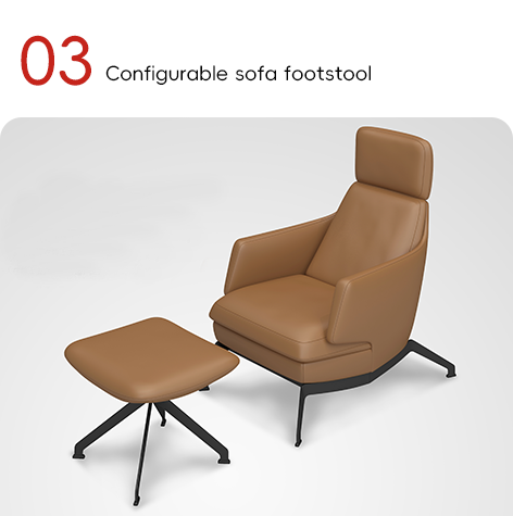 Chromed Steel Leg Office Sofa Sturdy And Durable for Business Meetings and Reception Rooms