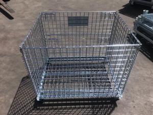 China Medium Duty 50X50mm Industrial Wire Mesh Containers Bins Corrosion Protection wholesale