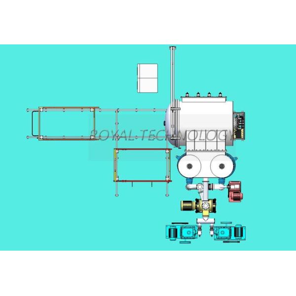 Horizontal Thermal Evaporation Coating Unit , High Vacuum Aluminum Metalizing Coating Machine