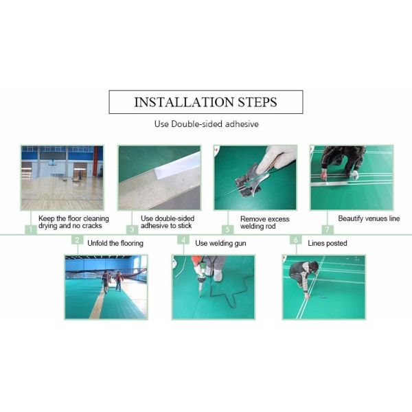 Red Waterproof PVC Vinyl Sports Flooring Anti Bacterial Basketball Venues