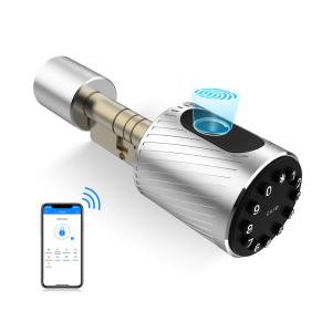 Fingerprint Cylinder Door Lock Residential Adjustable Bluetooth Card Code Key Lock