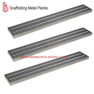 Buy cheap BS1139 Steel Scaffolding Metal Planks 210*45mm Surface Pre Galvanized from wholesalers