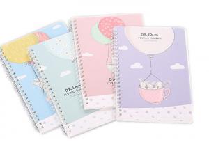 China Cute Cover Custom Printed Notebooks Double Coil Binding Round Corner Design wholesale