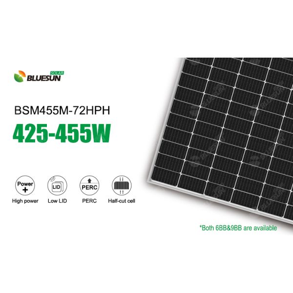 Bluesun Half Cell Mono Solar Panel 435W 440W 445W 450W 455W Solar Panel CE Declaration of Conformance Poland