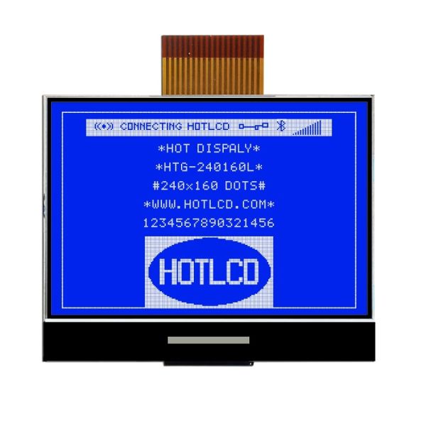 18PIN 240x160 COG LCD Module UC1698 With Side White Backlight HTG240160L