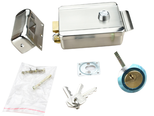 5 Years Warranty Mechanical Electric Rim Lock Stainless Steel For Interior Door