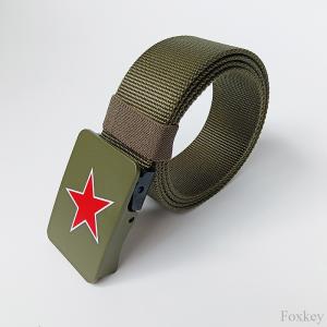 China 2 Inch Nylon Military Belt Five Pointed Star Print Custom Belts And Buckles wholesale