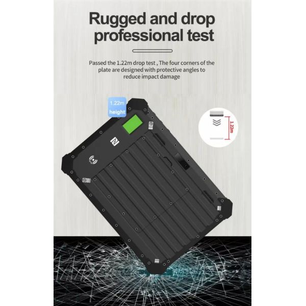 Rugged Industrial IP67 UHF RFID Reader Android WIFI 4G Bluetooth Fingerprint Barcode Scanner Tablet