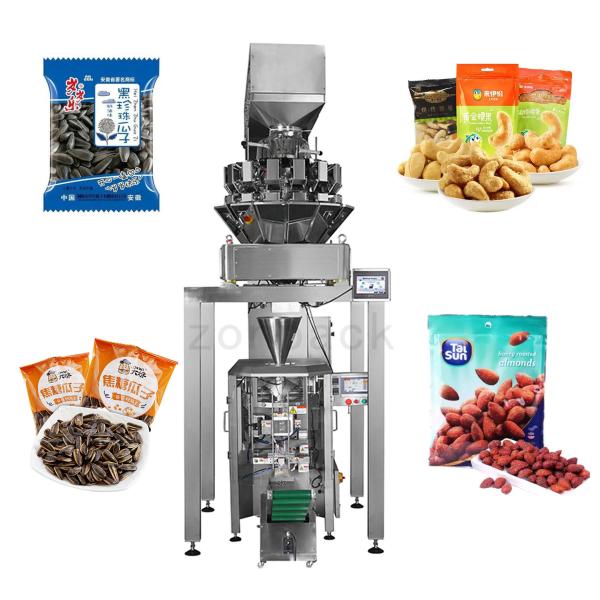 Quality Cashew Nuts Weighing 100g 200g Pillow Packaging Machine PLC Control for sale