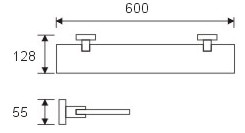 Hotel Bathroom Accessories Shelves 304 Stainless Steel Glass Shelves