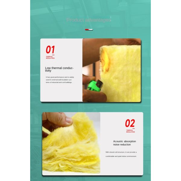 Wall Thermal Insulation Glass Wool Board With Foil Building Material 1.2m Length