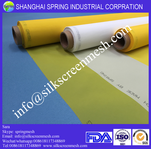 Top manufacturer polyester screen printing mesh 53T/Yellow or White/Polyester screen printing mesh