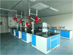 China Cleanroom Modular Lab Benches 12.7mm Alkali Resist Countertops Cold Rolled Steel Frames wholesale