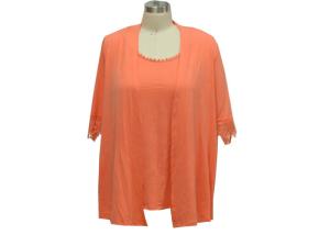 Custom Wholesale Casual Tops With Fake Two-Pieces Design For Middle Aged Women