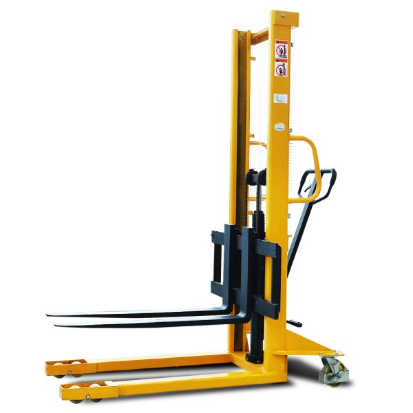 1 ton 3 m manual pallet stacker manual forklift for warehouse storage