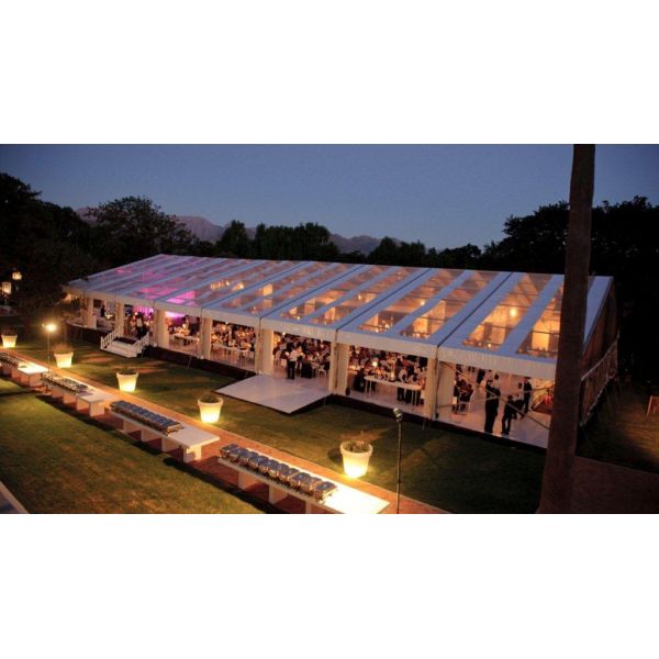 500 People Big Waterproof Transparent Polygon Event Tent With Clear Span Structure