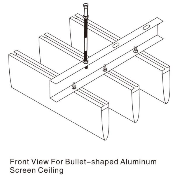 Metallic Pressed Suspended Metal Ceiling Systems External Timber
