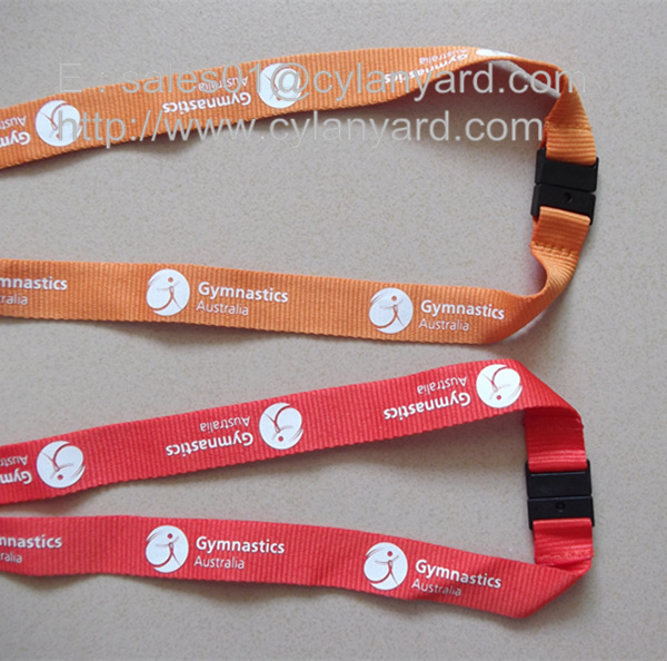 Personalized printed lanyard with vinyl badge sleeve