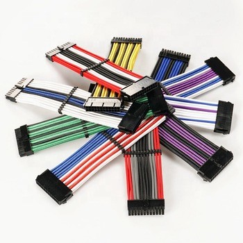 ATX 24Pin Male to Female Power Supply Motherboard Adapter Connector Cable Cord Pink and White