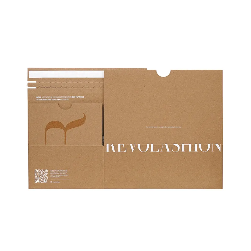 China Custom Cardboard Envelope Mailer Carton Zipper Strip Adhesive Tear Strip wholesale
