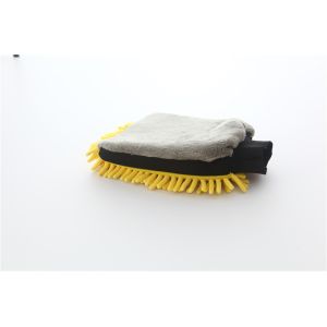 China yellow/grey color microfiber plush chenille car cleaning detailing house cleaning wash mitts/gloves on sale