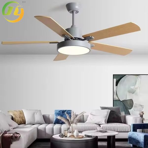 Senkai Led Ceiling Fan Family Home White Color Small Noise Silence 220v Indoor Ceiling Fan With Light And Remote