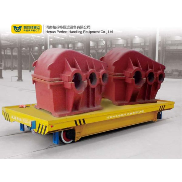 Steel Plant Ladle Electric Rail Transfer Trolley with Carbon Steel Material for Industrial Material Handling