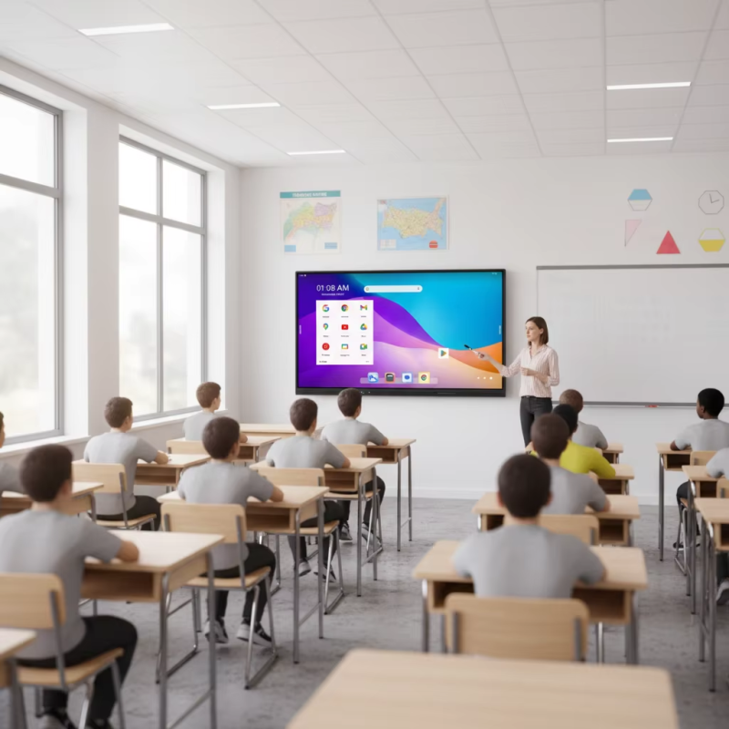 65 75 86 98 Inch Interactive Flat Panel Interactive Whiteboard Support Dual System