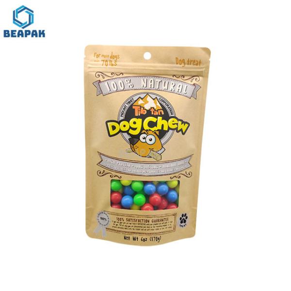 Quality Stand Up laminated Zipper Kraft Paper Digital Printed Pouches for sale