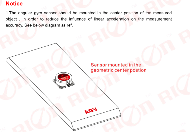 RION 5Hz Yaw Motion MEMS Gyroscope Sensor Anti Magnetic Interference Z Axis Angle
