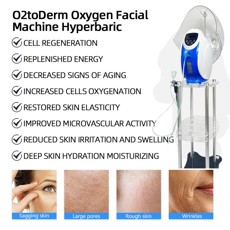 O2toDerm Oxygen Therapy Machine 92% Pure Oxygen for Skin Rejuvenation