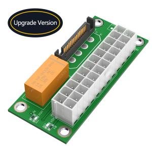 China Dual PSU Adapter ATX 24Pin to 4Pin SATA Power Sync Starter Card Extension Cable ADD2PSU Riser on sale